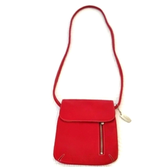 Tignanello Red Leather Small Crossbody Bag - Picture 2 of 8